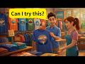 English Listening Practice: Fun Shopping Conversation on a Trip