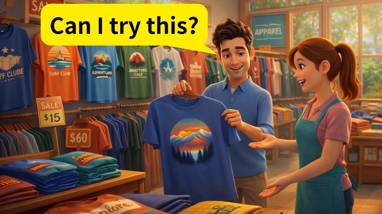 Shopping on a Trip - Slow and Easy English For Beginners