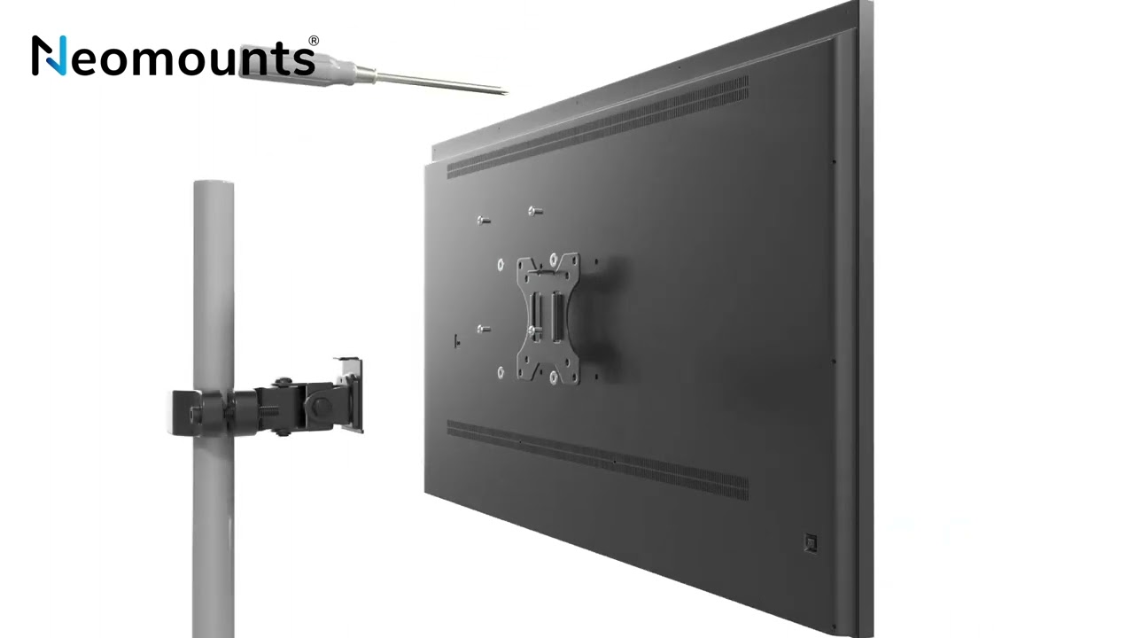 Video del producto Neomounts FL40-430BL11 Soporte de tubo para TV