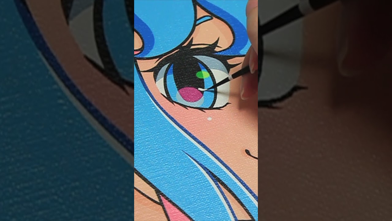 Acrylic paint on Canvas #shorts