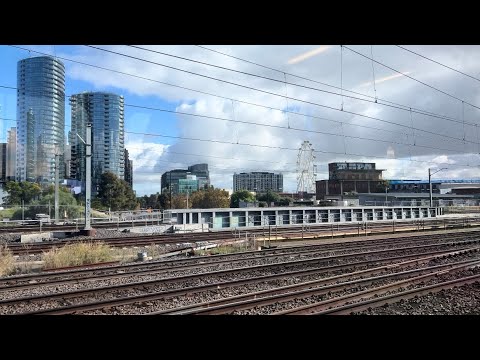 SOUTHERN CROSS to BROADFORD V/Line Sprinter Train Trip SEYMOUR Line  Pt 1 of 8