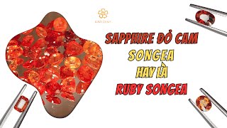 Sapphire đỏ cam Songea hay là Ruby Songea