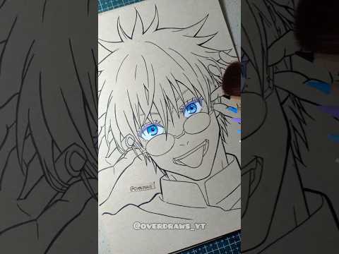 Gojo Satoru 😎 Eyes Coloring!!! #shorts #animedrawing #jujutsukaisen