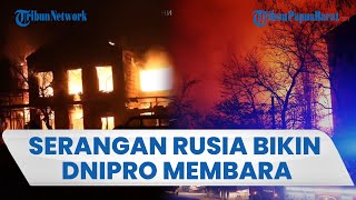 Drone Rusia Ngamuk Lagi di Ukraina: Hantam Dinopropetrovsk, Bangunan Terbakar & Kendaraan Hancur