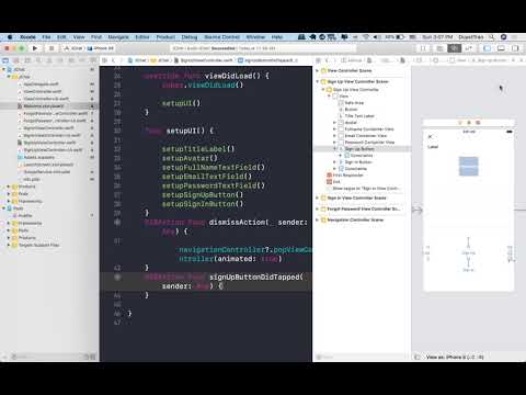 Swift 5 & Firebase 5 - Sign Up Logic Part 1 - Ep 15 Build Tinder + Chat