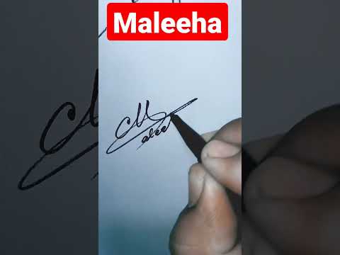 Maleeha name signature | M signature #shorts #shortsyoutube