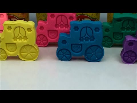 Play doh Sparkle Compound with Carriage Princess Molds Fun Creative Playdough ideas for Kids Video