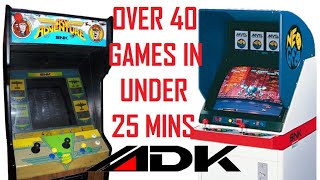 Over 40 Alpha Denshi (ADK) Arcade Games In Under 25 Minutes