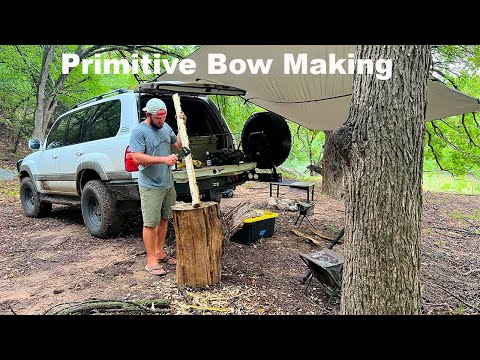 Primitive Bow Making And Camping In The LandCruiser