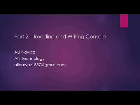 Reading and Writing Console IN C# tutorial 3