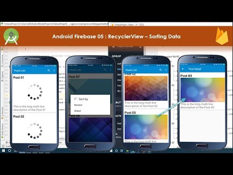 Android Firebase 05 : RecyclerView – Sorting Data