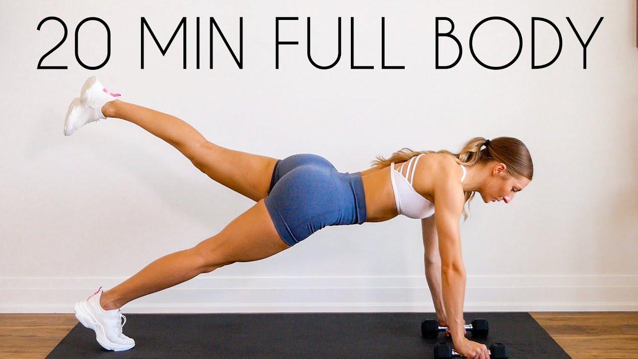 20 min FULL BODY HIIT WORKOUT with Minimal Equipment (At Home Fat Burn)