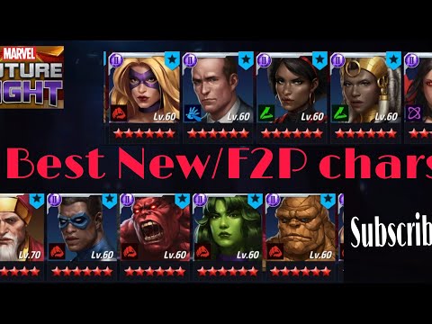 Top 10 support & lead characters for New & F2P players. Marvel Future Fight.