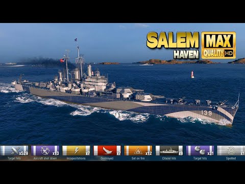Cruiser Salem: Against all odds on map Haven - World of Warships