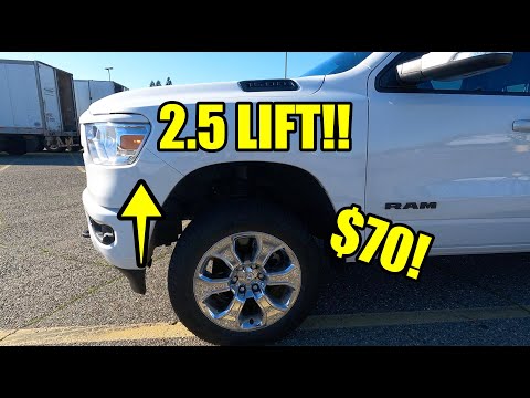 2019 - 2022 5th GEN RAM 1500 $70 LIFT in the FRONT! MOTOFAB LEVELING KIT INSTALL