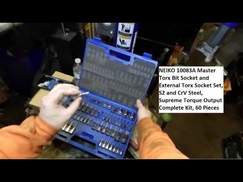 NEIKO Master Torx Bit Socket & External Torx Socket Set, S2 & CrV Steel, Complete Kit, 60 Pieces