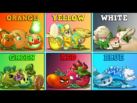6 Team COLOR Plants Battlez - Who Will Win? - PVZ 2 Teams Plant Tournament