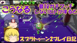 【単発】スプラトゥーン2プレイ日記ガチマッチ（ゆっくり＆プチいんむ実況）