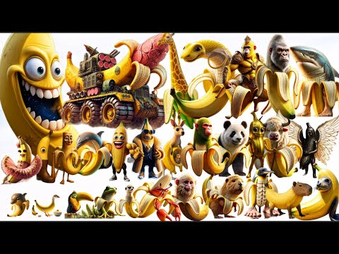 ITALIAN BRAINROT: BANANA FAMILY 🍌🐒 (Cartoon Chaos) | From Bananita Dolphinitaa to BANANACONDA 💥