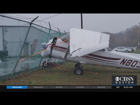 Nor'easter Winds Toss Small Plane Over Fence And Out Of New Bedford Airport