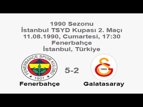 Fenerbahçe 5-2 Galatasaray [HD] 11.08.1990 - 1990 TSYD Cup Matchday 2 (Ver. 2)