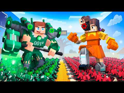 JJ and Mikey vs 1000 SQUID GAME GUARDS! - Maizen Minecraft Animation