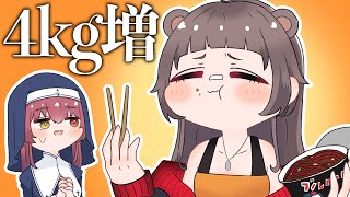 【手描き】ダイエット中に4kgの増量に成功するまつりちゃん【夏色まつり/宝鐘マリン/白上フブキ/シスターマリン/ホロライブ切り抜き/切り抜き漫画】