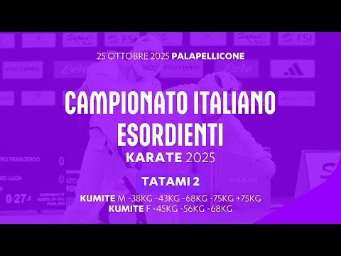 🥋 Karate 👉 Campionato Italiano Esordienti #kumite 2025 ➡️ Tatami2 🟢 Day1 pomeriggio