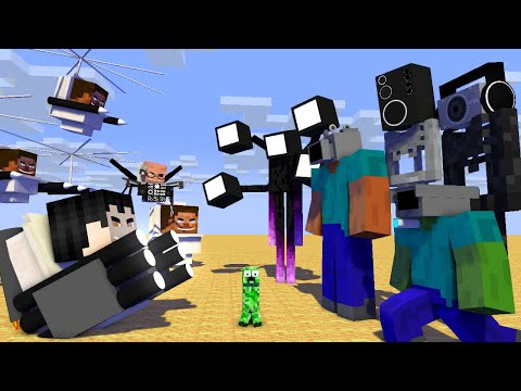Insane Minecraft Zombie Chaos with TV Speakers!