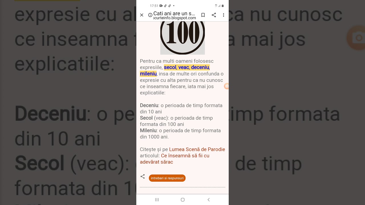 Cati ani are un secol