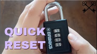 How To Reset Brinks 4 Number Switch Lock Combo Tutorial - Lock Reset Series