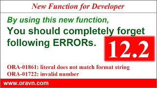 [en] ORACLE 12.2 TOP New Features: a FUNCTION for checking DATATYPE. Good bye  ORA-01861, ORA-01722