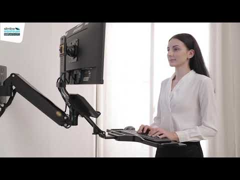 TV Arm Holds 19”-27” Monitor with Changeable Heights
