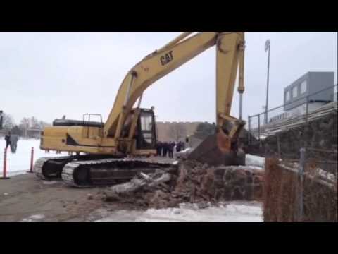 Demolition begins at Glenn Martin Stadium