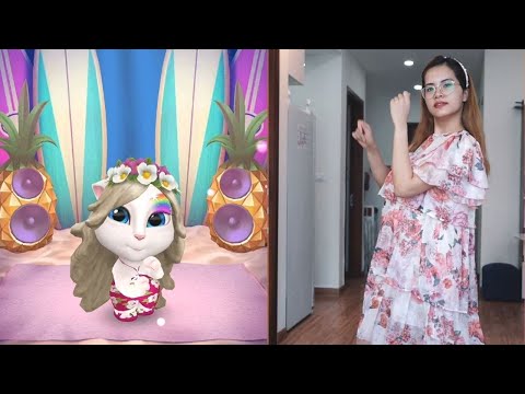 MẸ BI BẮT CHƯỚC MÈO ANGELA NHẢY | ❤ IMITATE TALKING ANGELA DANCE ❤