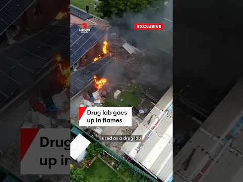 Drug lab goes up in flames at Fairfield Heights, Sydney