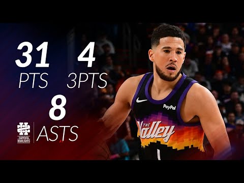 Devin Booker 31 pts 4 threes 8 asts vs Knicks 25/26 season