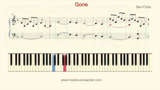 How To Play Piano: Ben Folds &quot;Gone&quot; Piano Tutorial by Ramin Yousefi