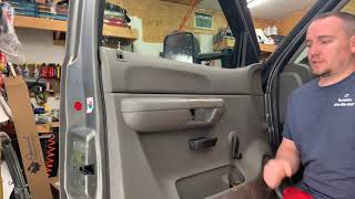 How to remove: 2008 Silverado front door panel with manual windows