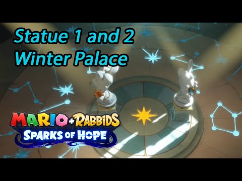 Statue 1 and 2 of Winter Palace - Mario + Rabbids Sparks of Hope
