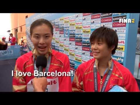 BCN2013: Wu Minxia (CHN), winner of women's 3m synchro springboard