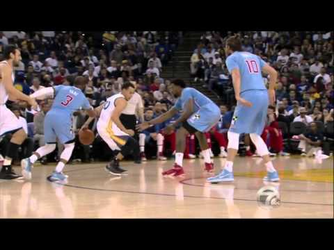 Stephen Curry with the amazing dribble and 3! (Clippers@Warriors - 8/3/2015)