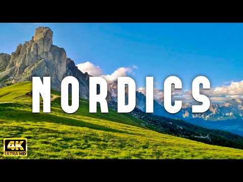 FLYING OVER NORDICS (4K UHD) - Calming Piano Music With Scenic Relaxation Film For Relaxation