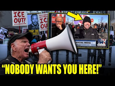 MAGA Reporter HUMILIATED To His Face At ICE OUT Proests