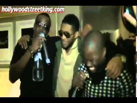 Diddy joking around with Kevin Hart, Trey Songz and Usher...says he slept with Usher!