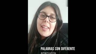 Palabras con diferente acentuación