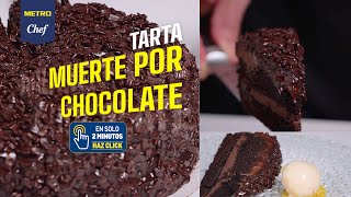 Makro Tarta muerte por chocolate lista en dos minutos anuncio