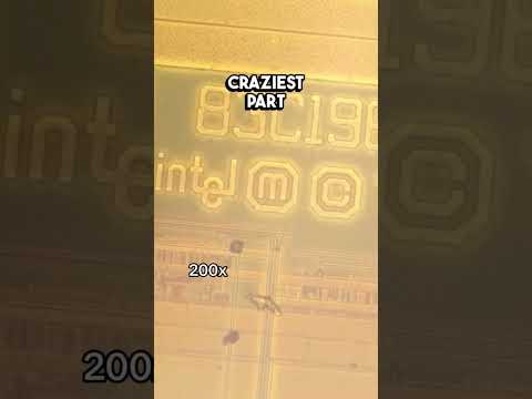 CPU Under Microscope 🤯 #microscope #science #cpu