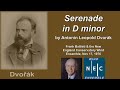 Dvorak's "Serenade in Dm". Frank Battisti Conducting the New England Conservatory Wind Ensem.: 1976