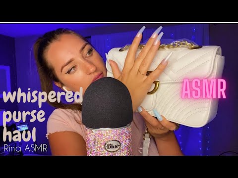 ASMR| Purse Collection Haul 👛- fabric scratching + whispers